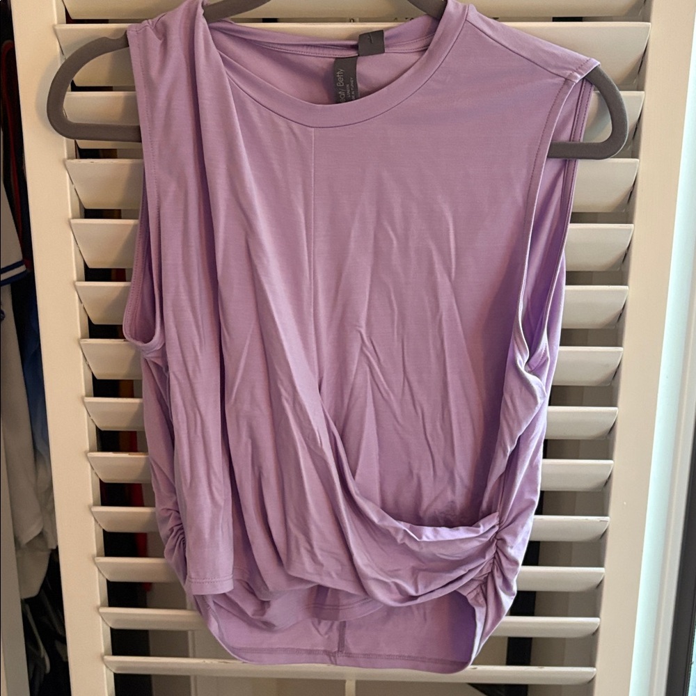 Sweaty Betty Lilac Twist Detail Top